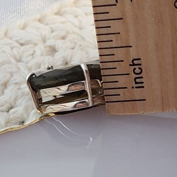 Labradorite Heart Pendant | Sterling Silver Iridescent Gemstone Necklace Charm - Picture 5 of 9